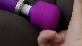 Stimulating My Clit with Wand Swc Doggy Cumming Hard