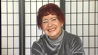 Hairy redhead granny toys her twat at the casting