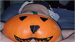 Halloween Slut Wife Tip Teasing Friends Cock Until She Let Him Creampie Her Pumpkin