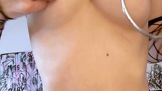 Babe With Big Boobs Masturbates