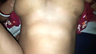 Hard Pussy Fucking with Sister in Law, Her Busty Boobs Is Jumping