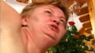 Mature Busty Chubby Fucked By Two Waiters With Big Cocks In The Restaurant