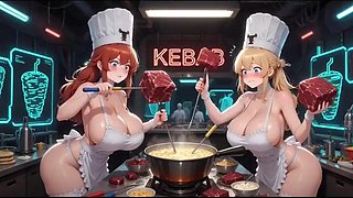 Noirs Funny AI Kitchen Cartoon