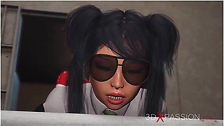 Powerful woman dominates in a rough prison encounter