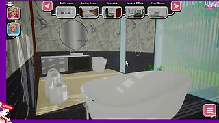 My stepmom NAKED in the BATHTUB at my own HOUSE. Too much soap and water, he asks me for help to rub. Mother in Lust Ep 4