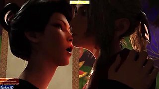 Aerith and Madam M Lesbian Anal Ride - FF7 3D Hentai Sound