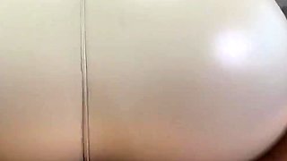 Her big ass, covered in sports leggings, is just begging to