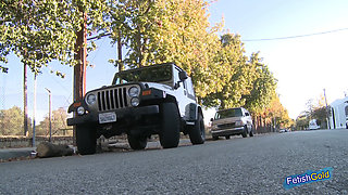 Busty young babe getting dominated by horny lesbian blonde