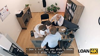 Loan4k. amateur aggressive office xxx with splendid mina k and a loan manager