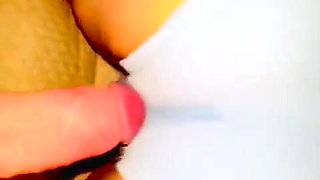 Rubbing My Big Cock on Wifes Perfect Tight Cameltoe in Yoga Shorts Doggystyle