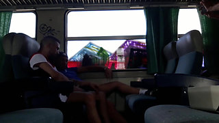 Fucked raw bg young striaght dude in train