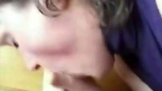 Mature French Amateur Gives a Quick Blowjob During Break