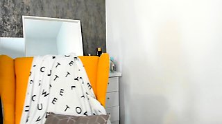 Brunette slut with perfect big boobs is alone