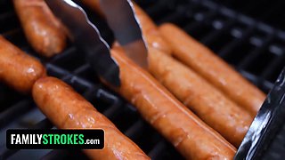 Brutha and step-dad train naughty stepdaughter Khloe Kapri a cock lesson she will never leave behind