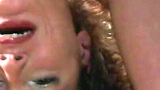 Amateur slave bdsm while hogtied upside down