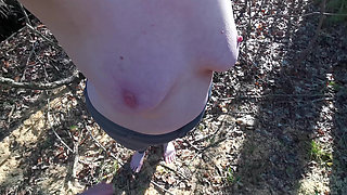 Naked Titslapping on the Road