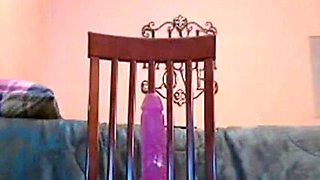 Blonde Babe Rides Dildo to Orgasm on Webcam