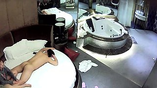 Beautiful brunette caught fucking on hidden cam massage