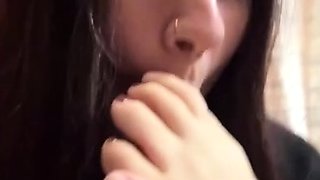 Exotic brunette hardcore foot fetish fuck