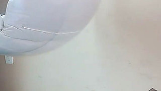 Jue Se Plays the Barefoot Girlfriend, Bound to a Suspended Chair, Playing with Her Feet