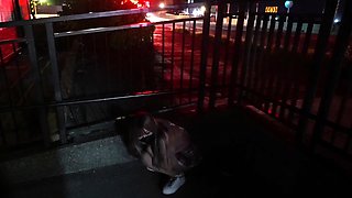 Hot Japanese teen flashing fabulous big tits in public