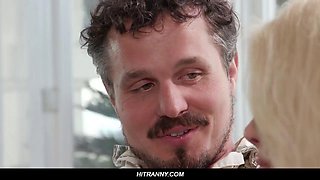 Shemale Eris Jolie Takes Steve Rickzs Anal Cumshot