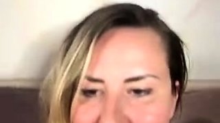 Cute blonde with big boobs solo