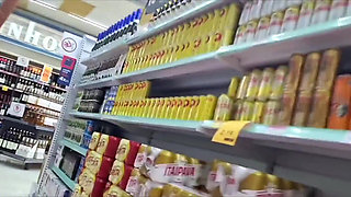 Wife Goes to the Market in Public Without Panties and Shows Herself off!