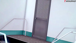 Rias & Akeno Thresome while phonecall and Akeno fucked in public Pool - DXD NTR Madness Series