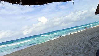Crazy Ursinho sucking my on the beaches of Cancun
