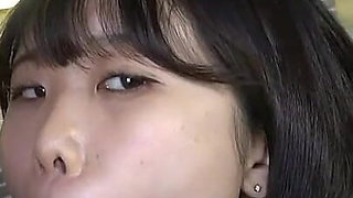 18-year-old Japanese Black-haired Beauty. Cute Amateur, Blowjob and Sex. Uncensored, Asian, Hentai, POV, School Uniform Cosplay.