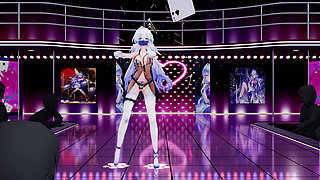 Mockingbird - Something Black Exposed Erotic Lingerie Thong Stage Performance Shame White Silk Pantyhose