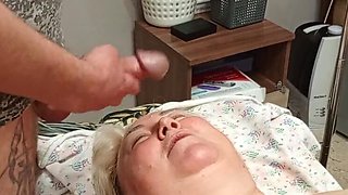 Neighbor MILF Surprise Mouthful of Cum - Homemade Jerk Off & Swallow