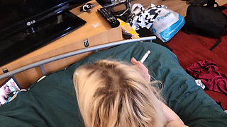 Cute Blonde Smoking Fucked From Behind. Amateur Porn