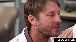 Sexy Blonde Kay Lovely Gives Herself to a Perverted Doctor in the Presence of Her Cuckold Husband