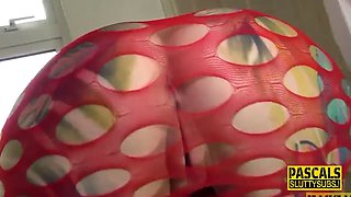Toyed and paddled tattooed submissive lady