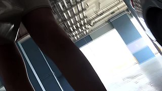 Busty amateur blonde banged in public outdoor