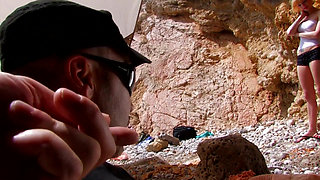 Exotic tattooed babe gets fucked hard on the beach side