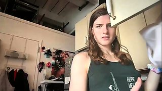 Solo ladyboy masturbation