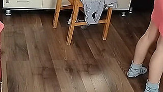 Amateur Wife Enjoys Trying on Clothes and Cutting Them.