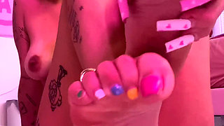 JOI Foot Girl Nude Sole-centered Jerk off Instructions Teen Bimbo Feet You How to Stroke Your Cock Cum Countdown Wrinkled Soles