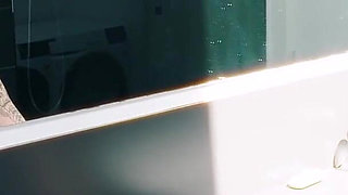 Maiden with Big Tits Fucked in the Bathroom