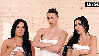 Raunchy Foursome at The Sauna. Clea Gaultier