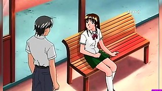 Toon tramp thriving on toy pleasures in miniskirt