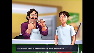 Summertime saga - Josephine gave Johannes a blowjob behind the counter ... Johannes fucked Tina