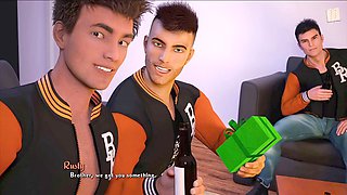 Busty gamer with big natural breasts dives into some adult visual storytelling