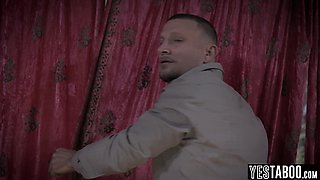 Horny mature stepdad humiliates and fucks tiny teen stepdaughter