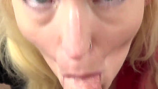 Nova Rae Gives JOI and Swallows a Cock