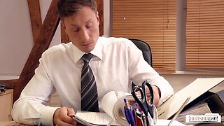 Jason Steel's Tempting Charm Seduces in Office Passion