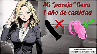 My Partner Has Been Chastity For Years. We Use Dildo, His Cock Is No Longer Needed. Erotic Story